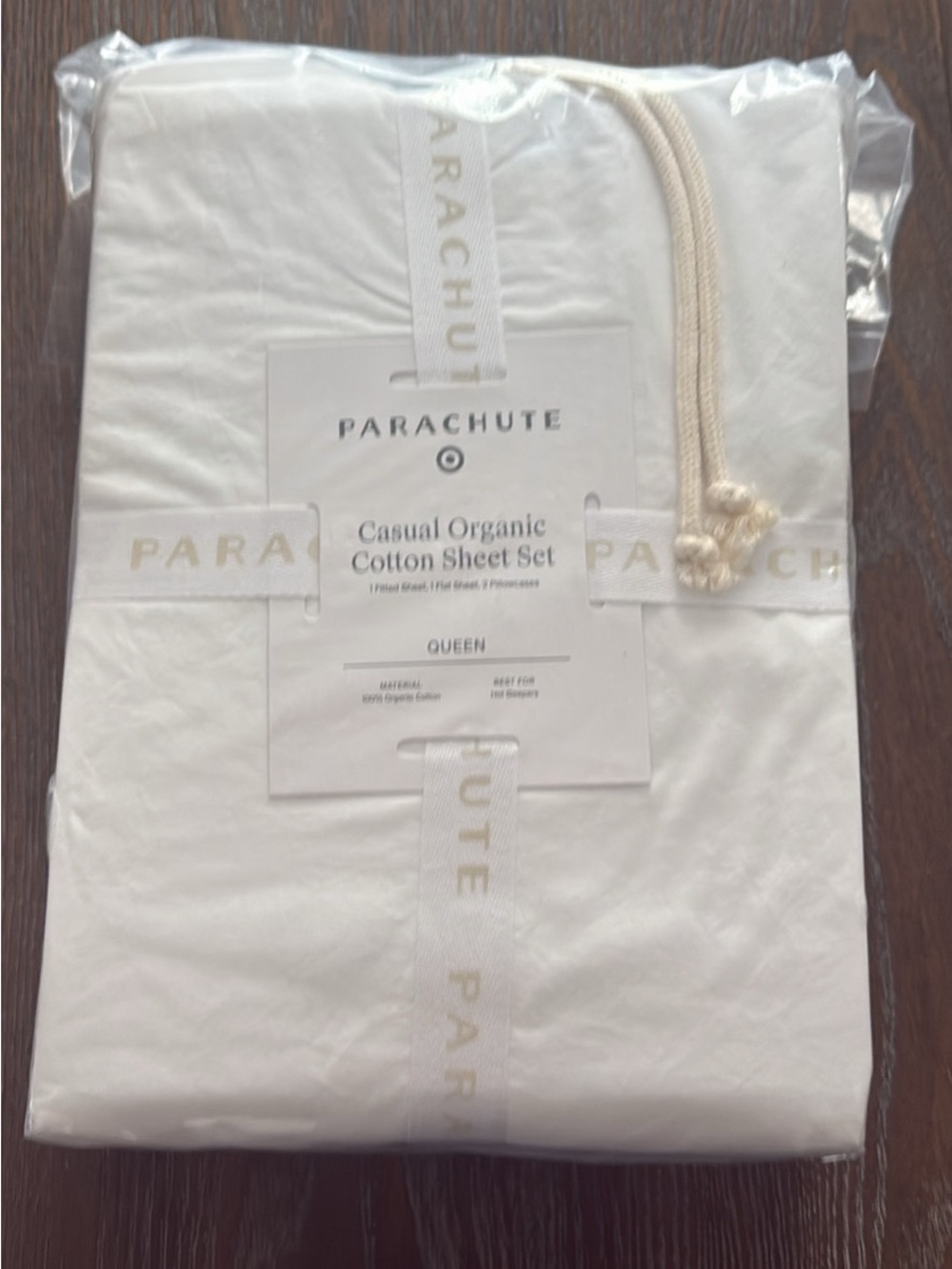 Brand new Parachute for Target Casual Organic Cotton Sheet Set in Parchment.
